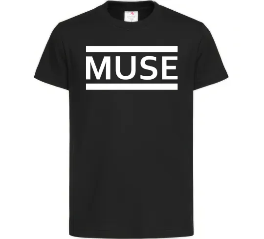 Дитяча футболка Muse logo white Чорний фото