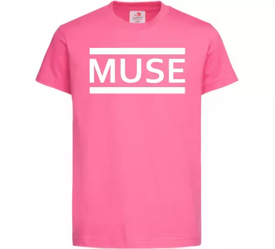 Дитяча футболка Muse logo white Яскраво-рожевий фото