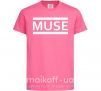 Детская футболка Muse logo white Ярко-розовый фото