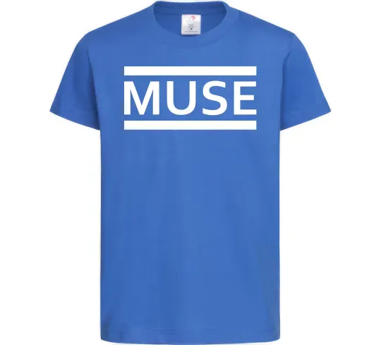 Дитяча футболка Muse logo white Яскраво-синій фото