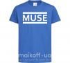 Детская футболка Muse logo white Ярко-синий фото