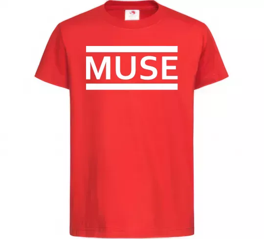 Дитяча футболка Muse logo white Червоний фото