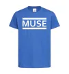 Детская футболка Muse logo white Ярко-синий фото