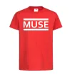 Детская футболка Muse logo white Красный фото