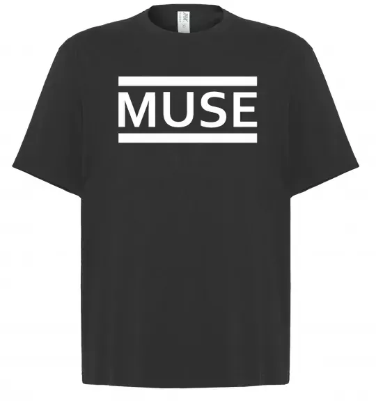 Футболка Оверсайз Muse logo white Чорний фото