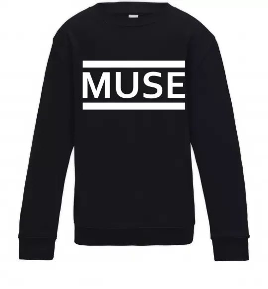 Детский Свитшот Muse logo white Черный фото