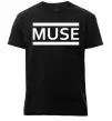 Чоловіча преміум футболка Muse logo white Чорний фото