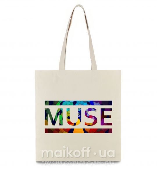 Еко-сумка Muse logo color Бежевий фото
