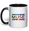 Чашка з кольоровою ручкою Muse logo color Чорний фото
