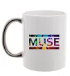 Чашка з кольоровою ручкою Muse logo color Срібло фото