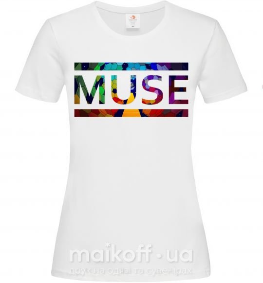 Жіноча футболка Muse logo color Білий фото