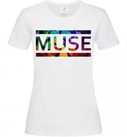 Жіноча футболка Muse logo color Білий фото