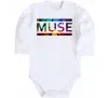 Дитячий бодік Muse logo color Білий фото