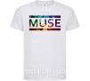 Детская футболка Muse logo color Белый фото