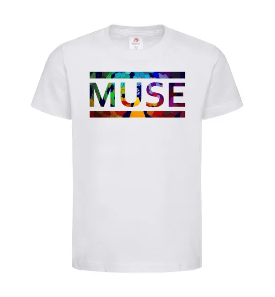 Детская футболка Muse logo color Белый фото