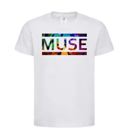 Детская футболка Muse logo color Белый фото