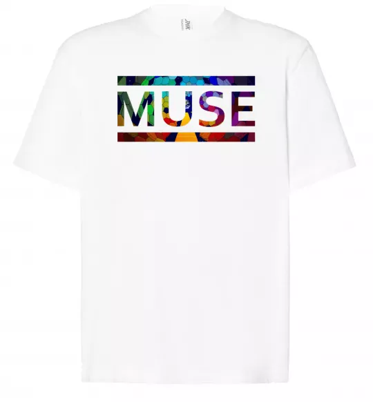 Футболка Оверсайз Muse logo color Білий фото