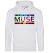 Мужская толстовка (худи) Muse logo color Серый меланж фото