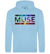 Чоловіча толстовка (худі) Muse logo color Блакитний фото