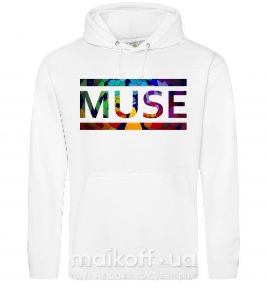 Женская толстовка (худи) Muse logo color Белый фото
