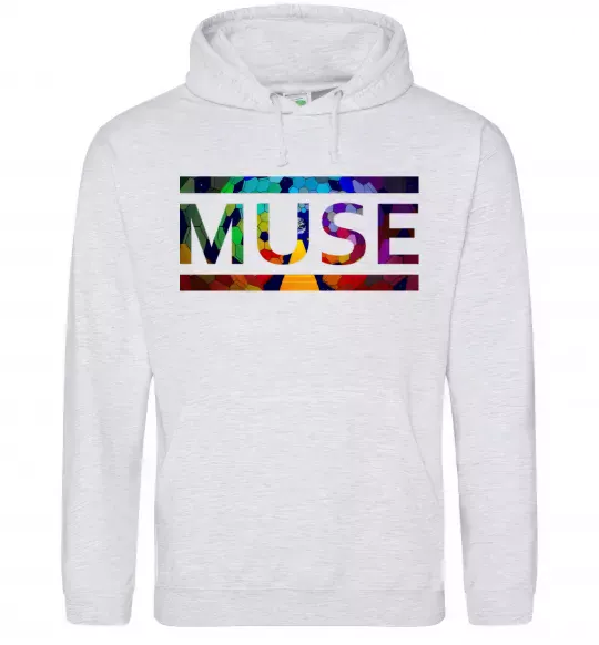 Жіноча толстовка (худі) Muse logo color Сірий меланж фото