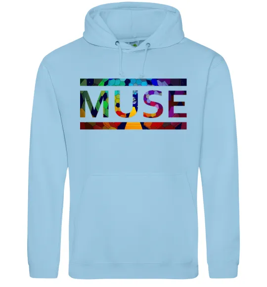 Женская толстовка (худи) Muse logo color Голубой фото