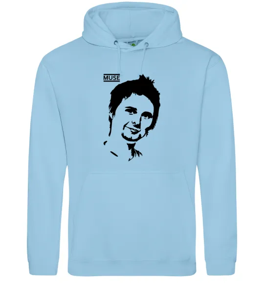 Мужская толстовка (худи) Muse Matthew Bellamy Голубой фото