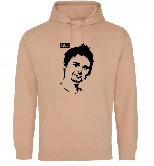Женская толстовка (худи) Muse Matthew Bellamy Песочный фото