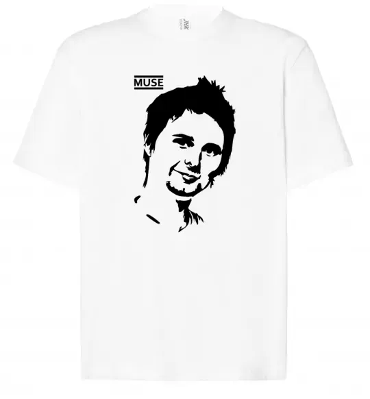 Футболка Оверсайз Muse Matthew Bellamy Білий фото