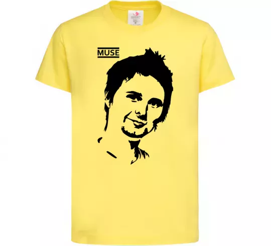 Дитяча футболка Muse Matthew Bellamy Лимонний фото