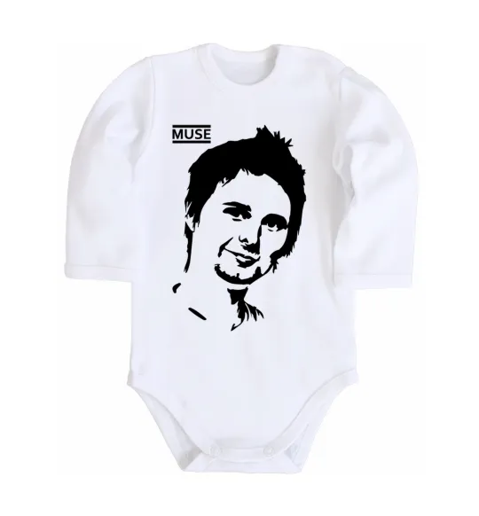 Детский боди Muse Matthew Bellamy Белый фото