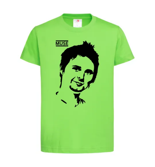 Дитяча футболка Muse Matthew Bellamy Лаймовий фото