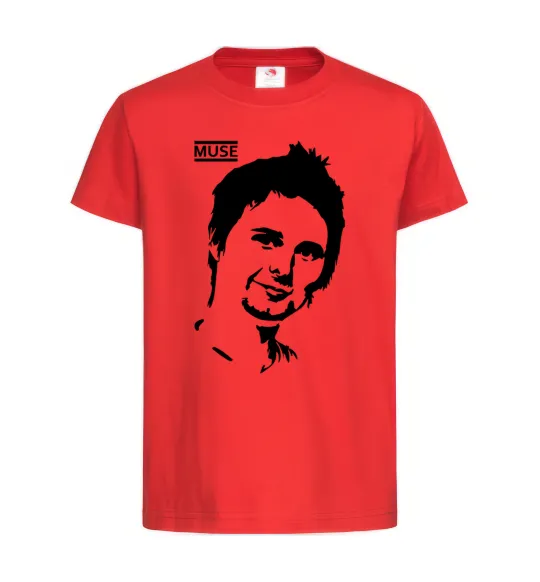 Дитяча футболка Muse Matthew Bellamy Червоний фото