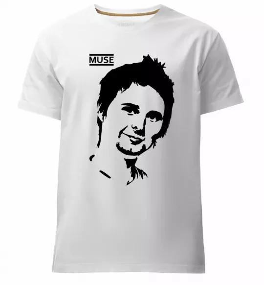 Чоловіча преміум футболка Muse Matthew Bellamy Білий фото