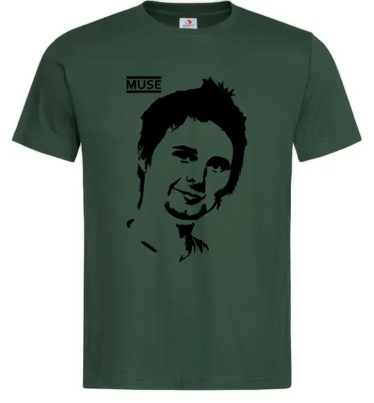 Мужская футболка Muse Matthew Bellamy Темно-зеленый фото