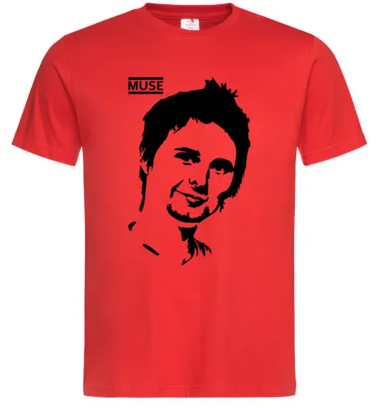 Мужская футболка Muse Matthew Bellamy Красный фото