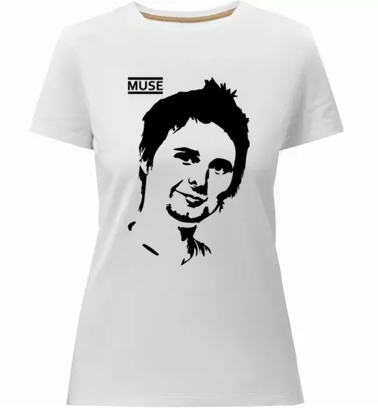 Женская премиум футболка Muse Matthew Bellamy Белый фото