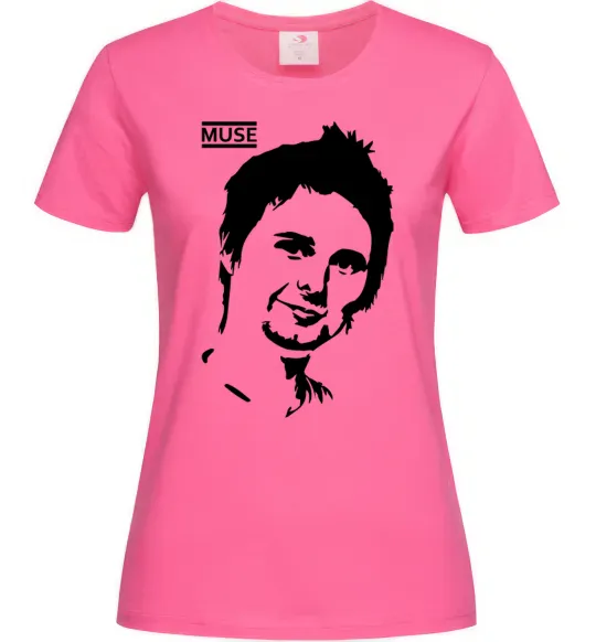 Женская футболка Muse Matthew Bellamy Ярко-розовый фото