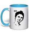 Чашка з кольоровою ручкою Muse Matthew Bellamy Блакитний фото