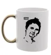 Чашка з кольоровою ручкою Muse Matthew Bellamy Золото фото