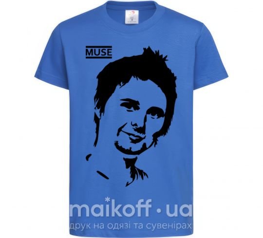 Дитяча футболка Muse Matthew Bellamy Яскраво-синій фото