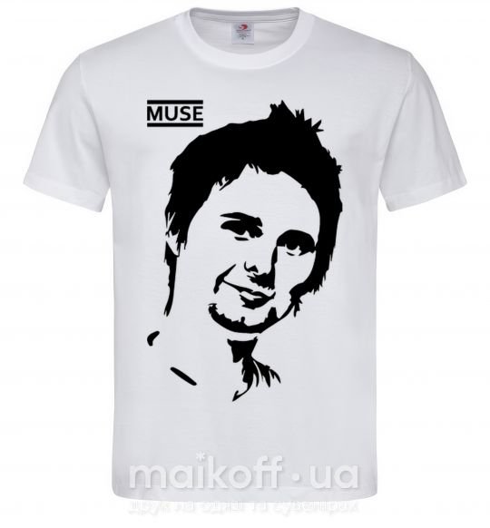 Чоловіча футболка Muse Matthew Bellamy Білий фото