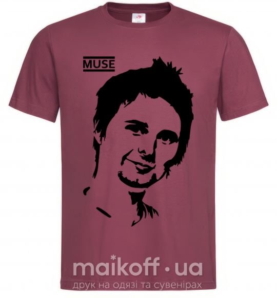 Мужская футболка Muse Matthew Bellamy Бордовый фото