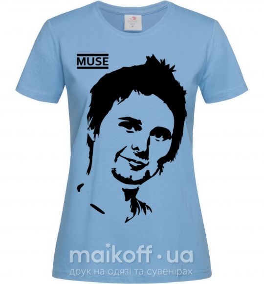 Женская футболка Muse Matthew Bellamy Голубой фото
