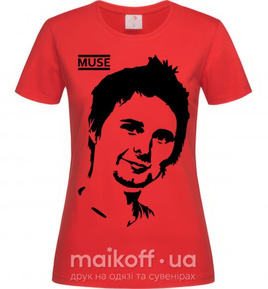 Женская футболка Muse Matthew Bellamy Красный фото