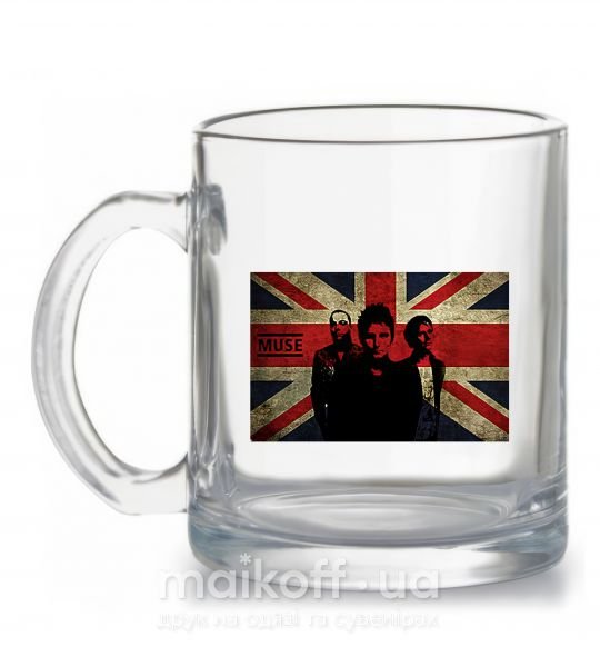 Чашка скляна Muse flag Прозорий фото