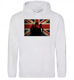 Мужская толстовка (худи) Muse flag Серый меланж фото