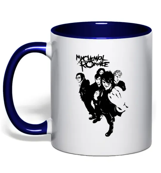 Чашка с цветной ручкой MCR Глубокий темно-синий фото