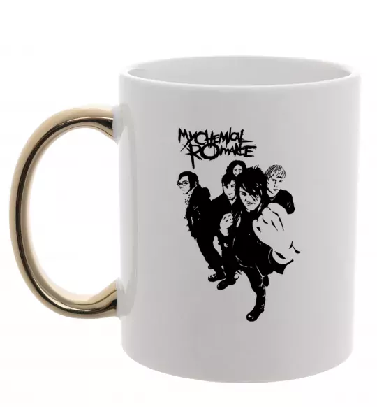 Чашка с цветной ручкой MCR Золото фото