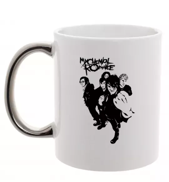 Чашка с цветной ручкой MCR Серебро фото